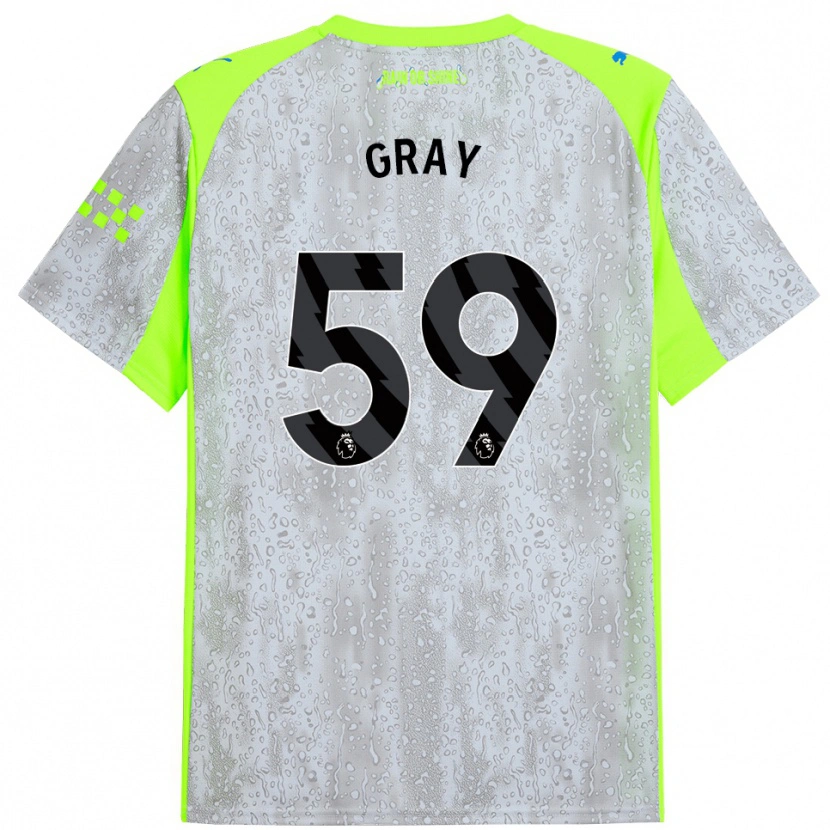 Danxen Herren Charlie Gray #59 Grau Gelb Ausweichtrikot Trikot 2025/26 T-Shirt Österreich