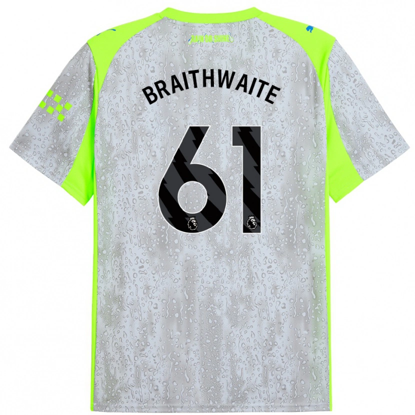 Danxen Herren Kaden Braithwaite #61 Grau Gelb Ausweichtrikot Trikot 2025/26 T-Shirt Österreich