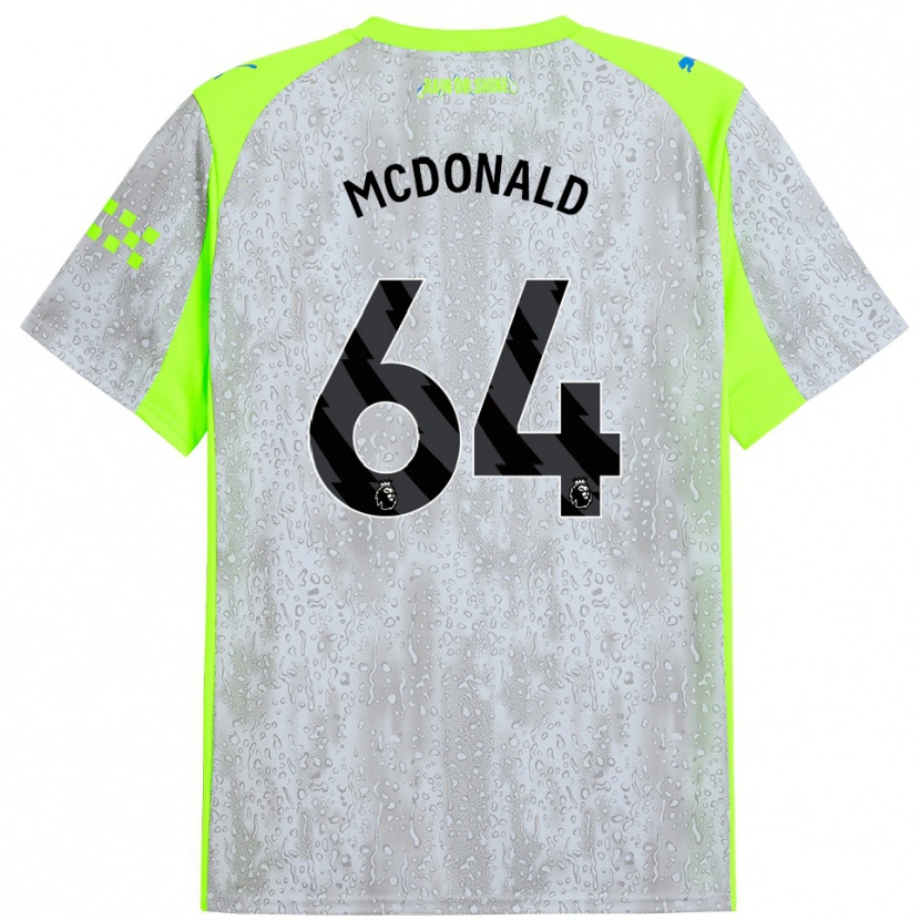 Danxen Herren Rowan Mcdonald #64 Grau Gelb Ausweichtrikot Trikot 2025/26 T-Shirt Österreich