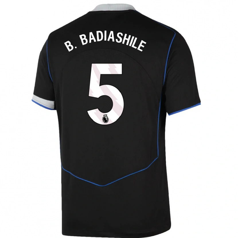 Danxen Herren Benoît Badiashile #5 Schwarz Blau Silber Ausweichtrikot Trikot 2025/26 T-Shirt Österreich