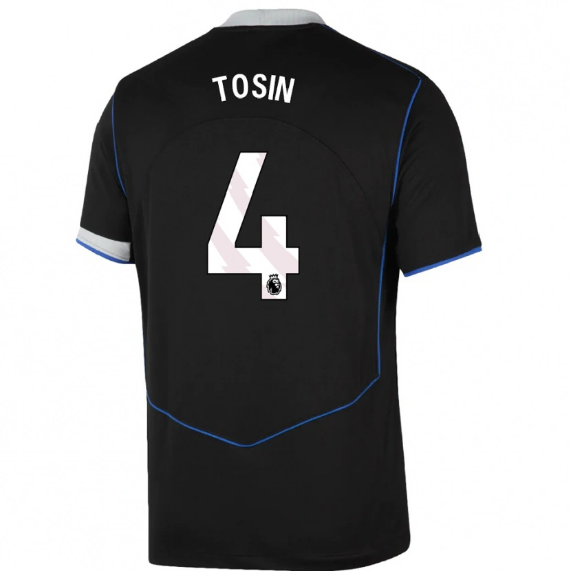 Danxen Herren Tosin Adarabioyo #4 Schwarz Blau Silber Ausweichtrikot Trikot 2025/26 T-Shirt Österreich