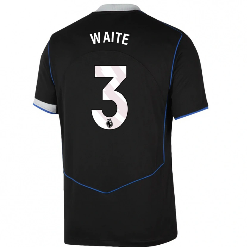 Danxen Herren Dante Waite #3 Schwarz Blau Silber Ausweichtrikot Trikot 2025/26 T-Shirt Österreich