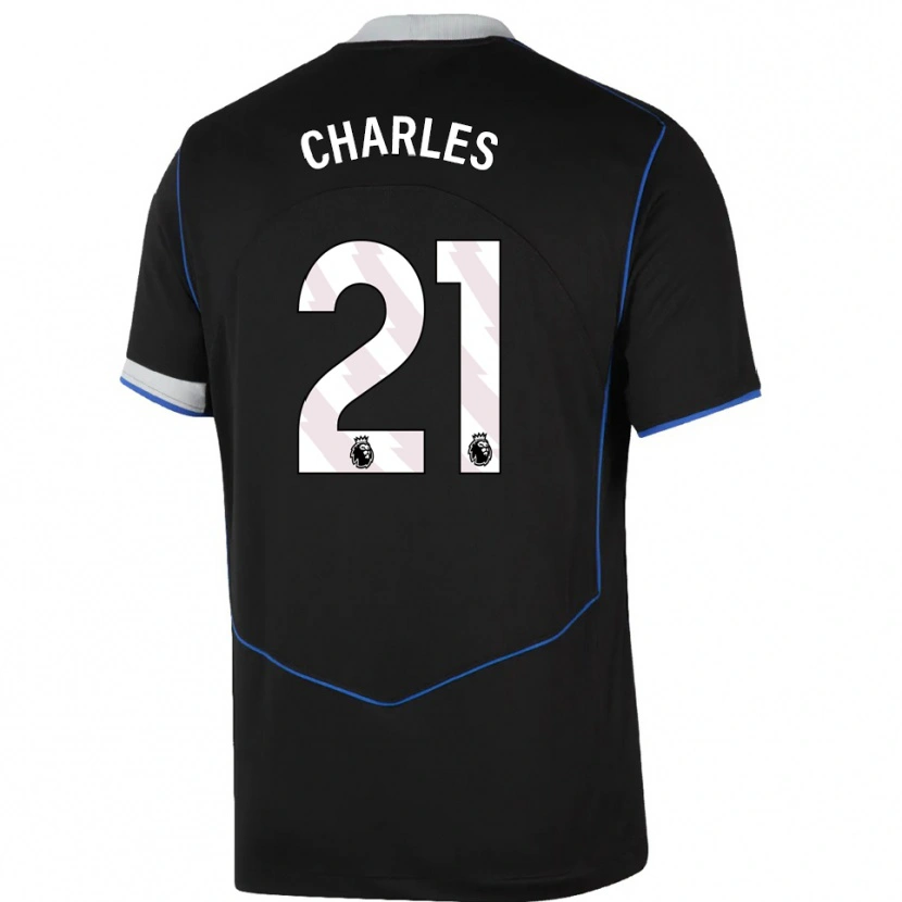 Danxen Herren Niamh Charles #21 Schwarz Blau Silber Ausweichtrikot Trikot 2025/26 T-Shirt Österreich