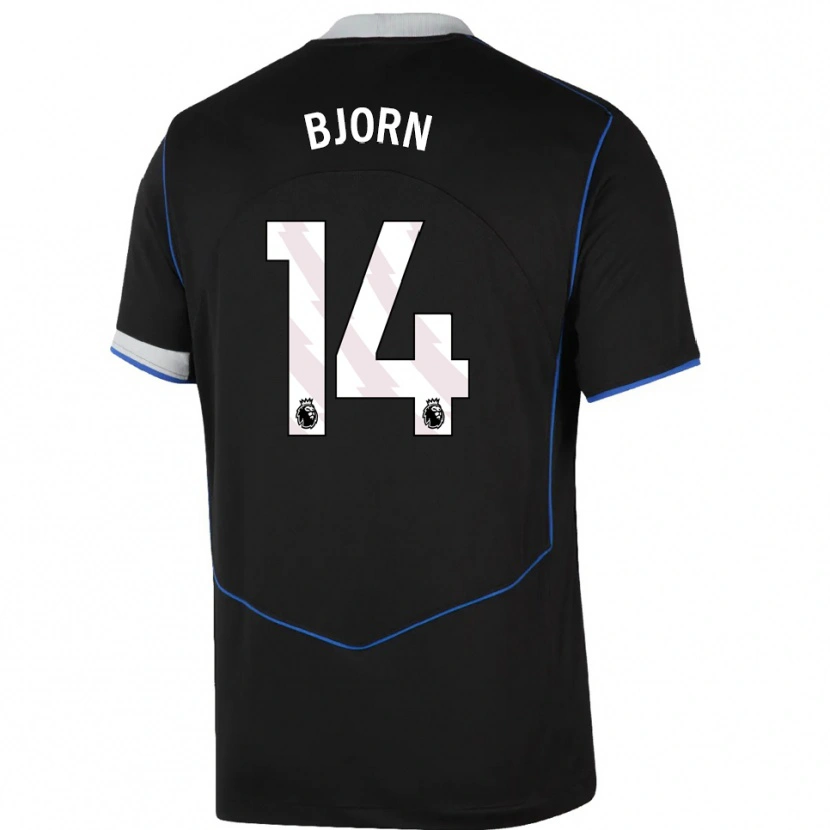 Danxen Herren Nathalie Bjorn #14 Schwarz Blau Silber Ausweichtrikot Trikot 2025/26 T-Shirt Österreich