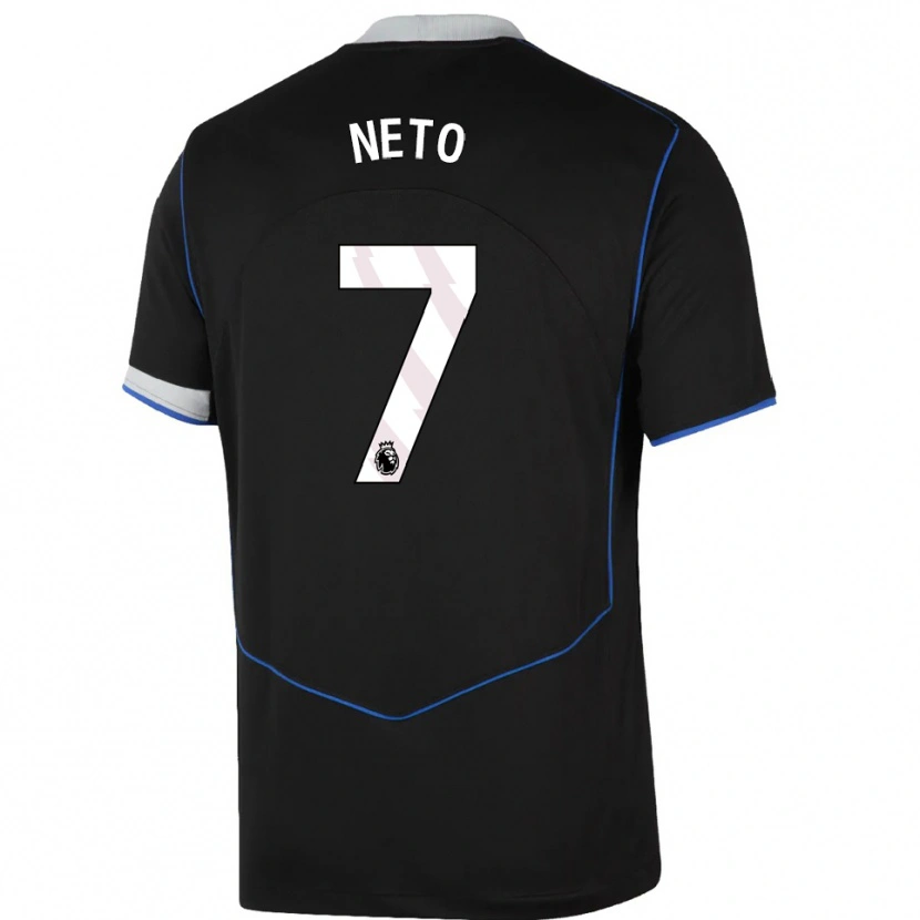 Danxen Herren Pedro Neto #7 Schwarz Blau Silber Ausweichtrikot Trikot 2025/26 T-Shirt Österreich