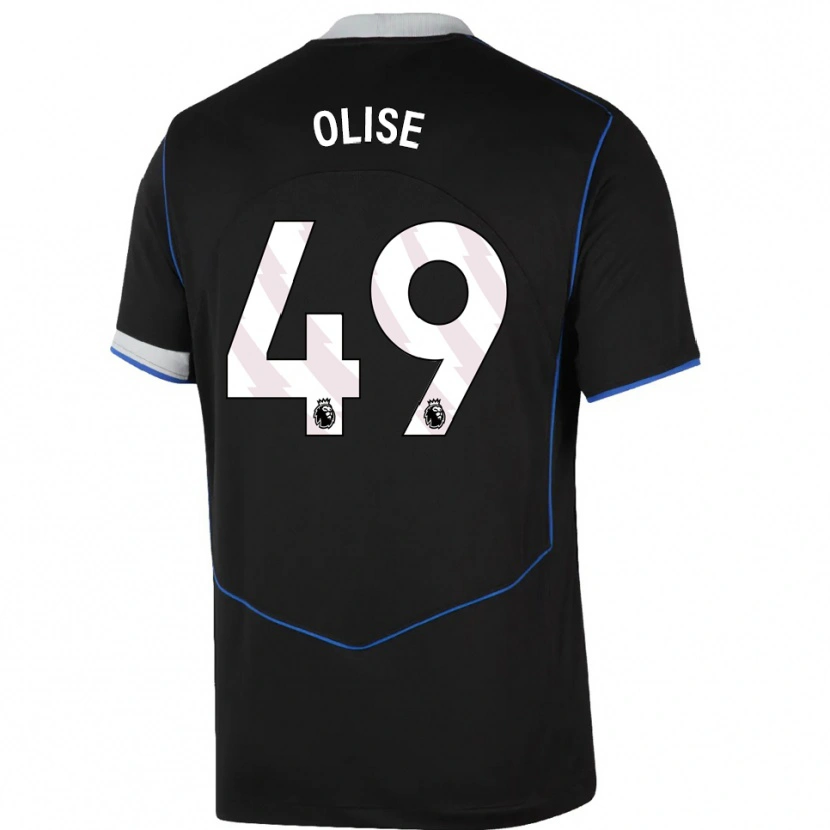 Danxen Herren Richard Olise #49 Schwarz Blau Silber Ausweichtrikot Trikot 2025/26 T-Shirt Österreich