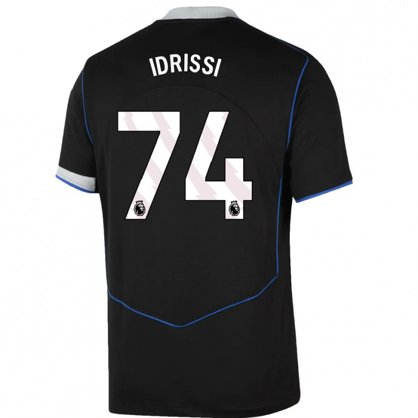 Danxen Herren Yahya Idrissi #74 Schwarz Blau Silber Ausweichtrikot Trikot 2025/26 T-Shirt Österreich