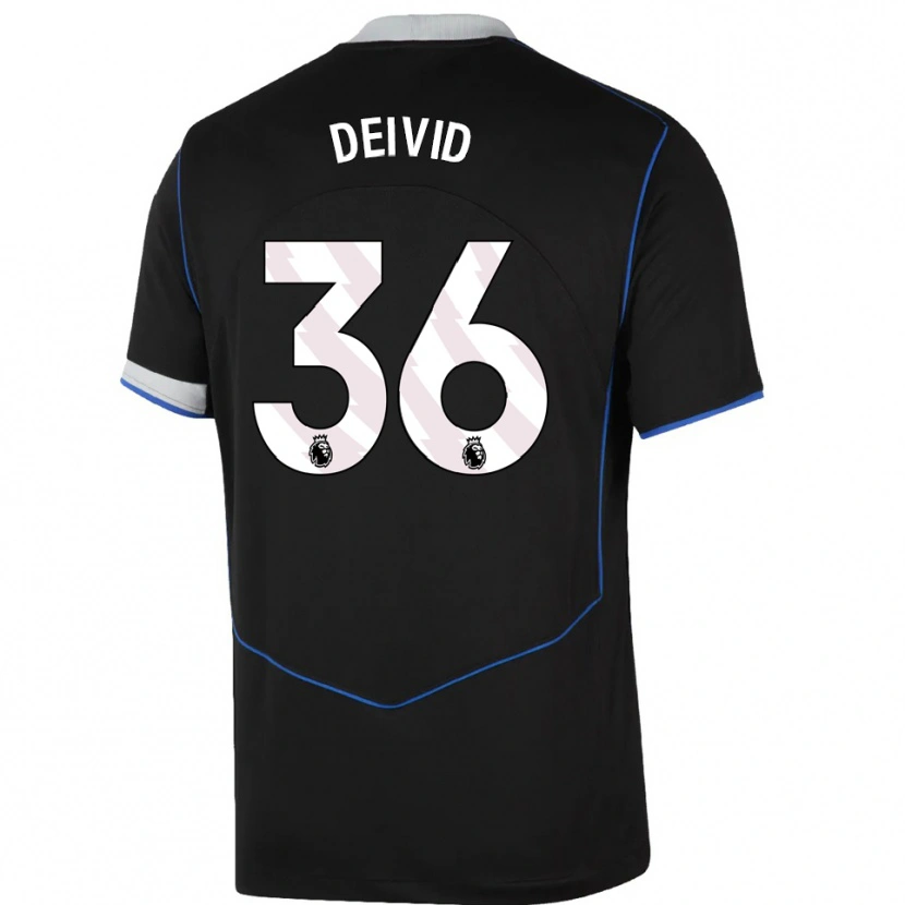 Danxen Herren Deivid Washington #36 Schwarz Blau Silber Ausweichtrikot Trikot 2025/26 T-Shirt Österreich