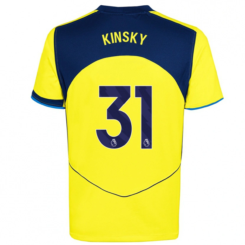 Danxen Herren Antonín Kinský #31 Gelb Marineblau Ausweichtrikot Trikot 2025/26 T-Shirt Österreich
