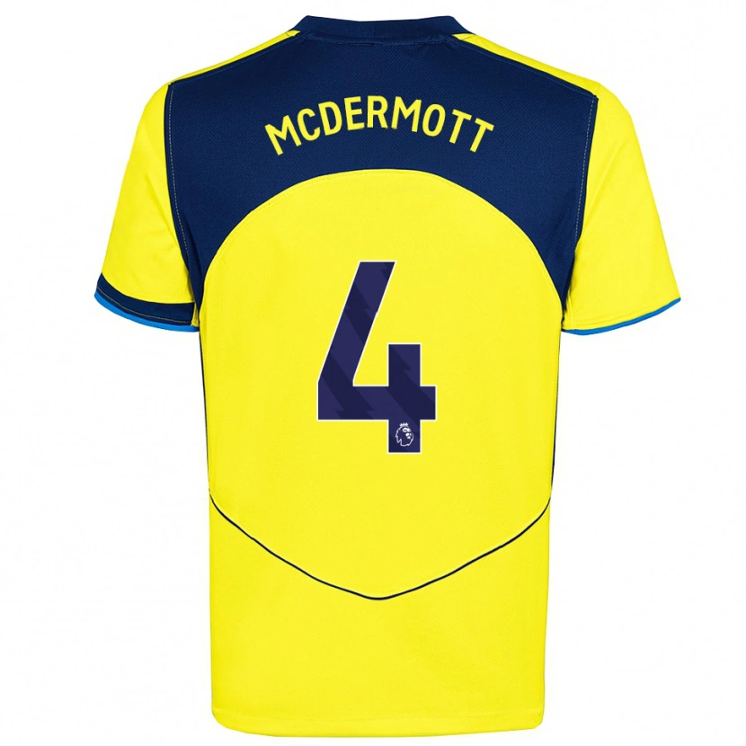 Danxen Herren Pele Arganese-Mcdermott #4 Gelb Marineblau Ausweichtrikot Trikot 2025/26 T-Shirt Österreich