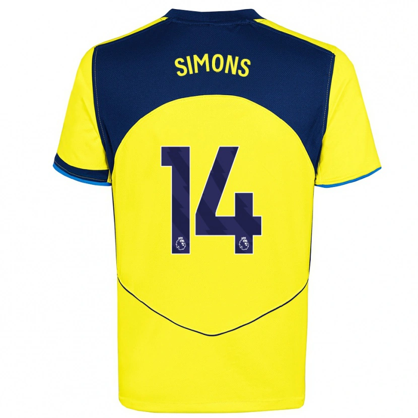 Danxen Herren Zach Simons #14 Gelb Marineblau Ausweichtrikot Trikot 2025/26 T-Shirt Österreich