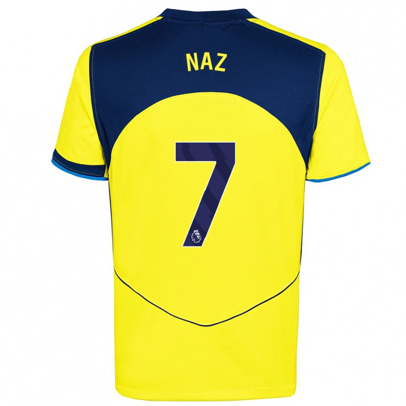 Danxen Herren Jessica Naz #7 Gelb Marineblau Ausweichtrikot Trikot 2025/26 T-Shirt Österreich