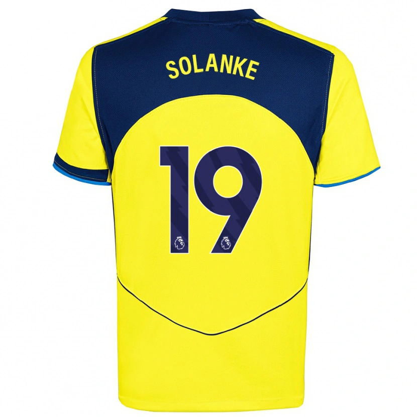 Danxen Herren Dominic Solanke #19 Gelb Marineblau Ausweichtrikot Trikot 2025/26 T-Shirt Österreich