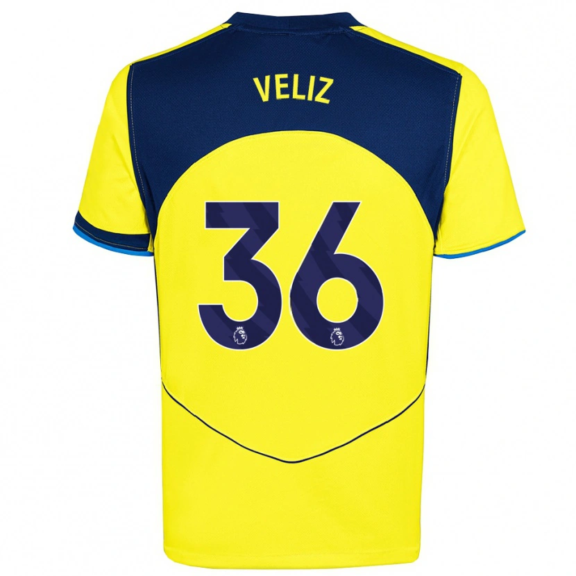 Danxen Herren Alejo Véliz #36 Gelb Marineblau Ausweichtrikot Trikot 2025/26 T-Shirt Österreich