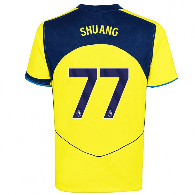 Danxen Herren Wang Shuang #77 Gelb Marineblau Ausweichtrikot Trikot 2025/26 T-Shirt Österreich