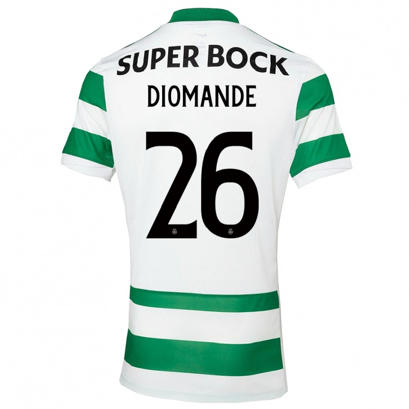 Danxen Damen Ousmane Diomande #26 Grün Weiß Heimtrikot Trikot 2025/26 T-Shirt Österreich