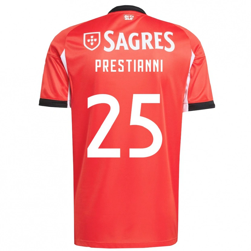 Danxen Damen Gianluca Prestianni #25 Rot Weiß Heimtrikot Trikot 2025/26 T-Shirt Österreich