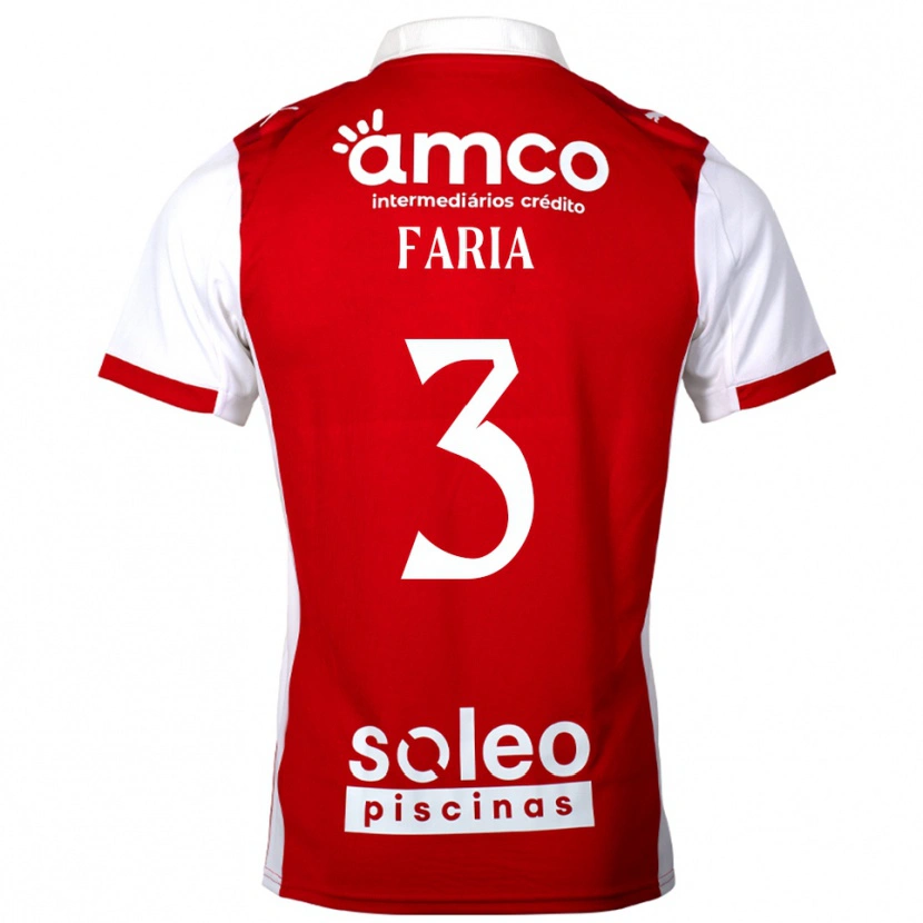 Danxen Damen Hélder Faria #3 Rot Weiß Heimtrikot Trikot 2025/26 T-Shirt Österreich