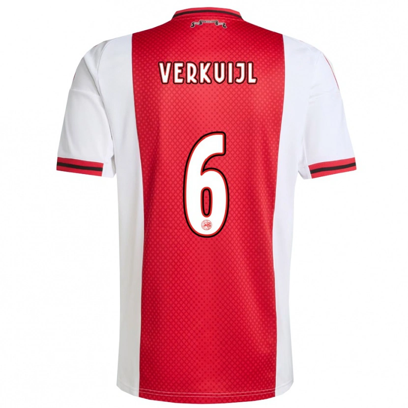 Danxen Damen Mark Verkuijl #6 Rot Weiß Heimtrikot Trikot 2025/26 T-Shirt Österreich
