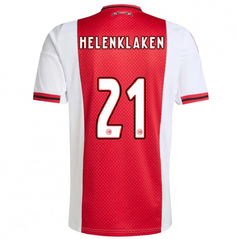 Danxen Damen Sjors Helenklaken #21 Rot Weiß Heimtrikot Trikot 2025/26 T-Shirt Österreich