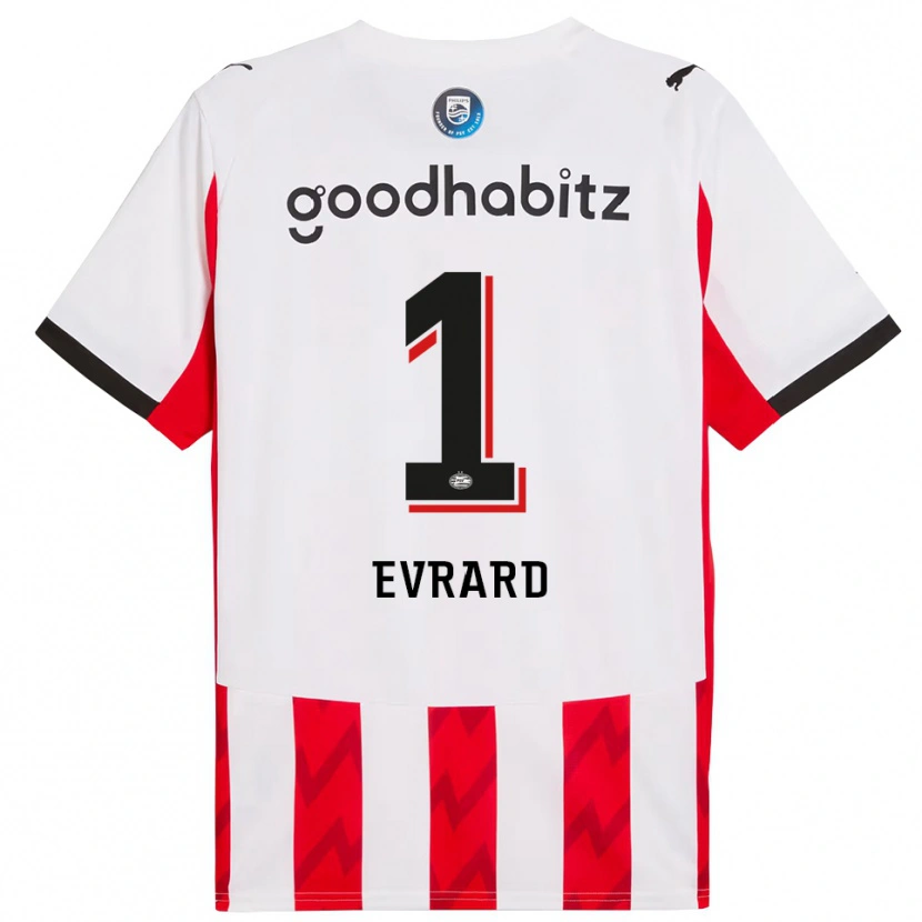 Danxen Damen Nicky Evrard #1 Rot Weiß Heimtrikot Trikot 2025/26 T-Shirt Österreich