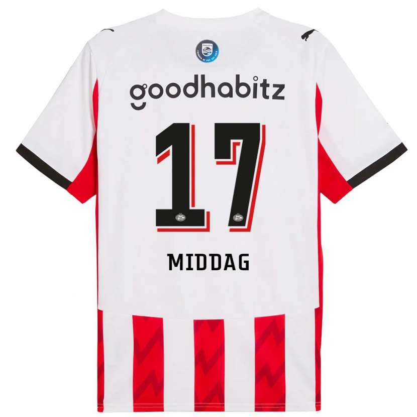 Danxen Damen Isai Middag #17 Rot Weiß Heimtrikot Trikot 2025/26 T-Shirt Österreich