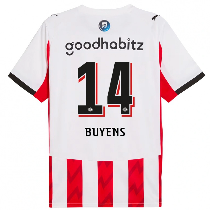 Danxen Damen Mathieu Buyens #14 Rot Weiß Heimtrikot Trikot 2025/26 T-Shirt Österreich