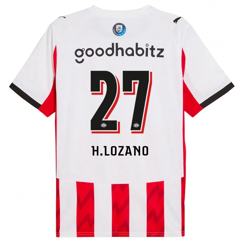 Danxen Damen Hirving Lozano #27 Rot Weiß Heimtrikot Trikot 2025/26 T-Shirt Österreich