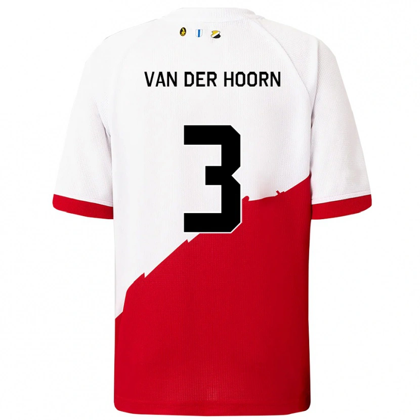 Danxen Damen Mike Van Der Hoorn #3 Weiß Rot Heimtrikot Trikot 2025/26 T-Shirt Österreich