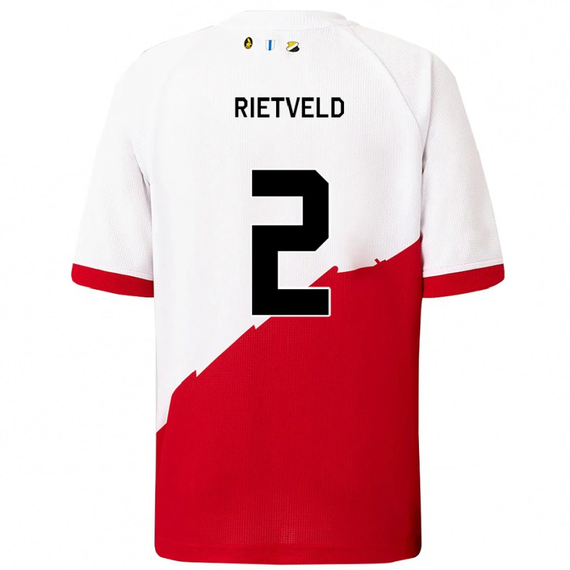 Danxen Damen Levi Rietveld #2 Weiß Rot Heimtrikot Trikot 2025/26 T-Shirt Österreich