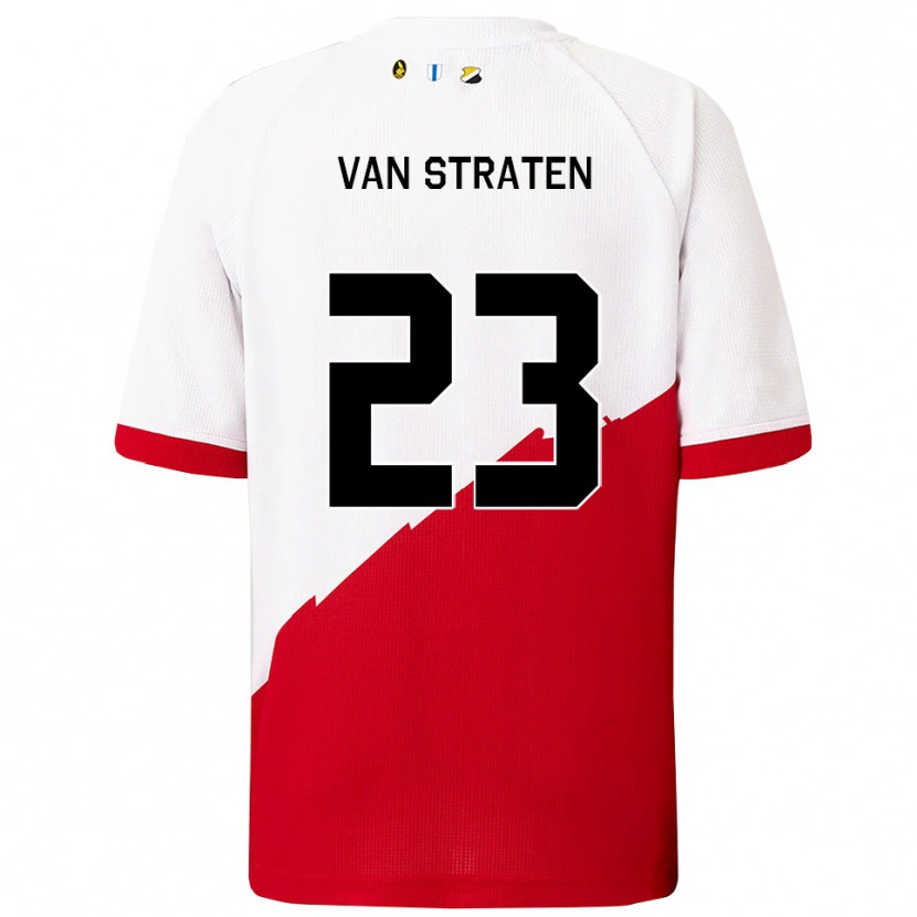 Danxen Damen Dieke Van Straten #23 Weiß Rot Heimtrikot Trikot 2025/26 T-Shirt Österreich