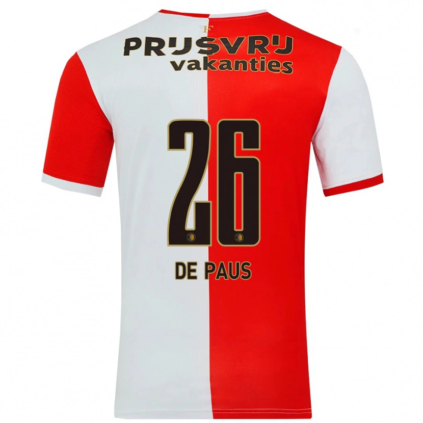 Danxen Damen Sanne De Paus #26 Rot Weiß Heimtrikot Trikot 2025/26 T-Shirt Österreich