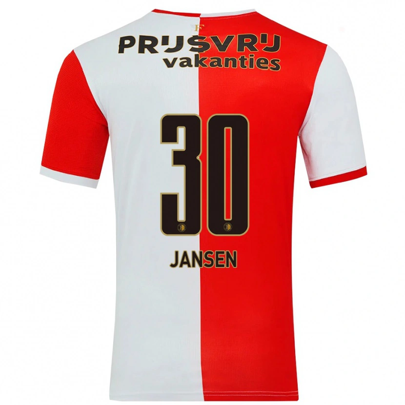 Danxen Damen Thijs Jansen #30 Rot Weiß Heimtrikot Trikot 2025/26 T-Shirt Österreich
