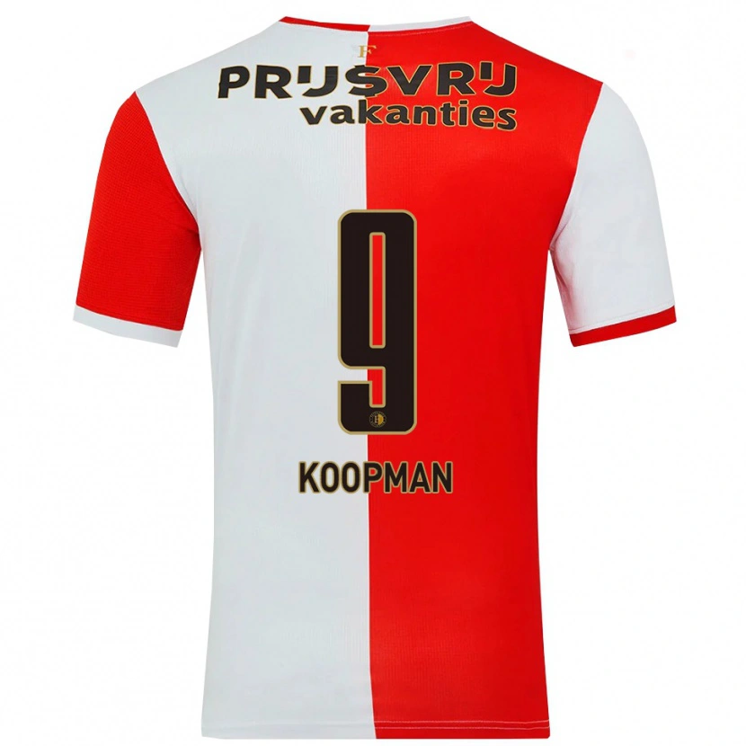 Danxen Damen Sanne Koopman #9 Rot Weiß Heimtrikot Trikot 2025/26 T-Shirt Österreich