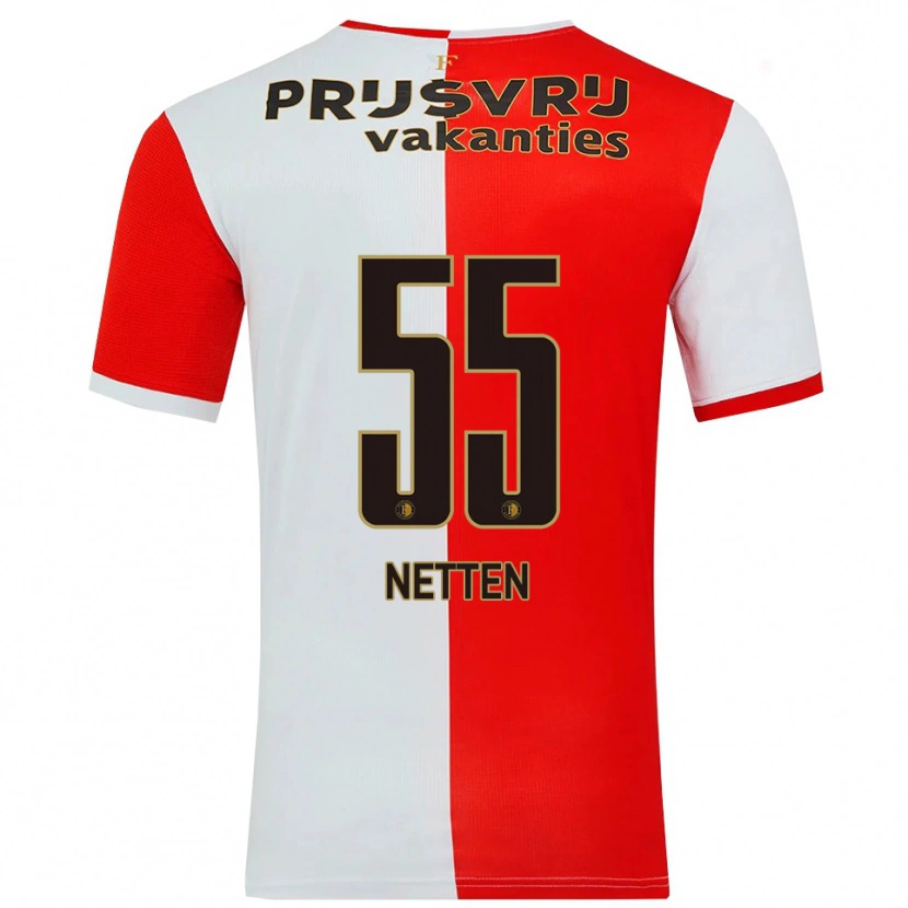 Danxen Damen Luc Netten #55 Rot Weiß Heimtrikot Trikot 2025/26 T-Shirt Österreich