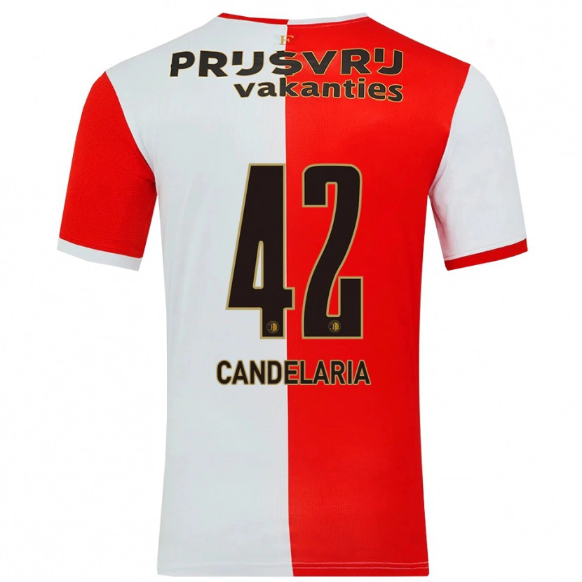 Danxen Damen Jayden Candelaria #42 Rot Weiß Heimtrikot Trikot 2025/26 T-Shirt Österreich