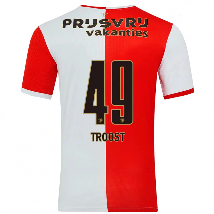 Danxen Damen Tein Troost #49 Rot Weiß Heimtrikot Trikot 2025/26 T-Shirt Österreich