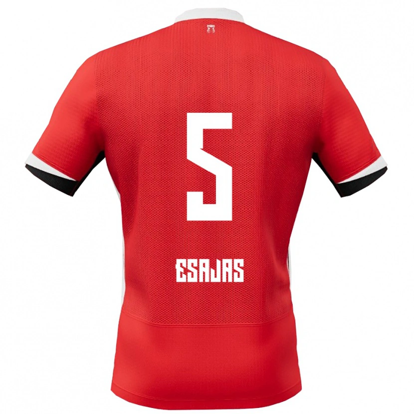 Danxen Damen Jeremiah Esajas #5 Rot Weiß Heimtrikot Trikot 2025/26 T-Shirt Österreich