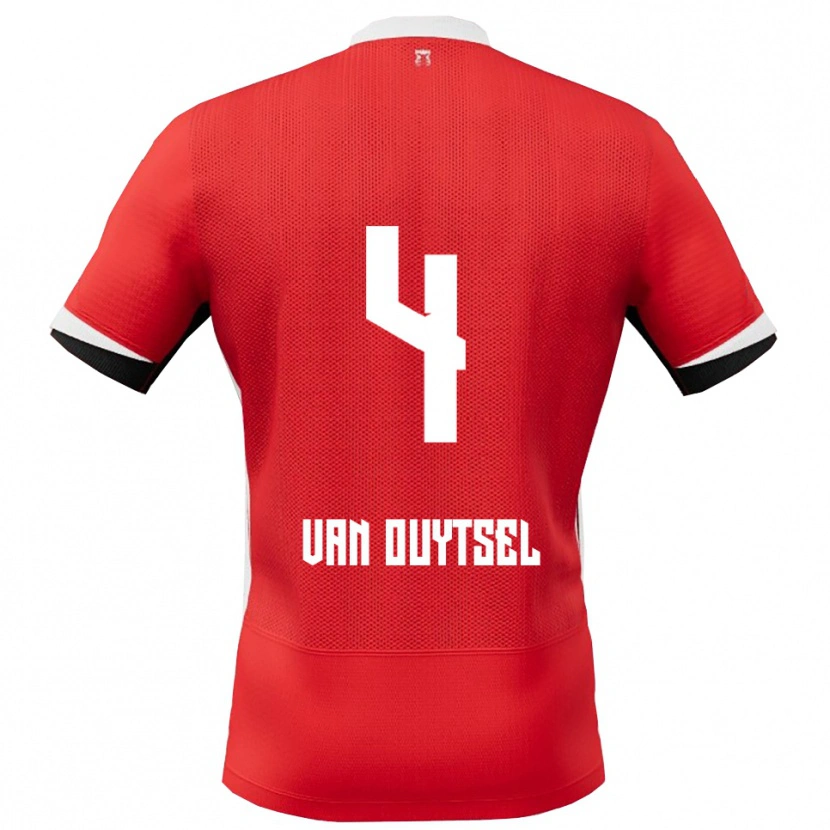 Danxen Damen Kevin Van Ouytsel #4 Rot Weiß Heimtrikot Trikot 2025/26 T-Shirt Österreich