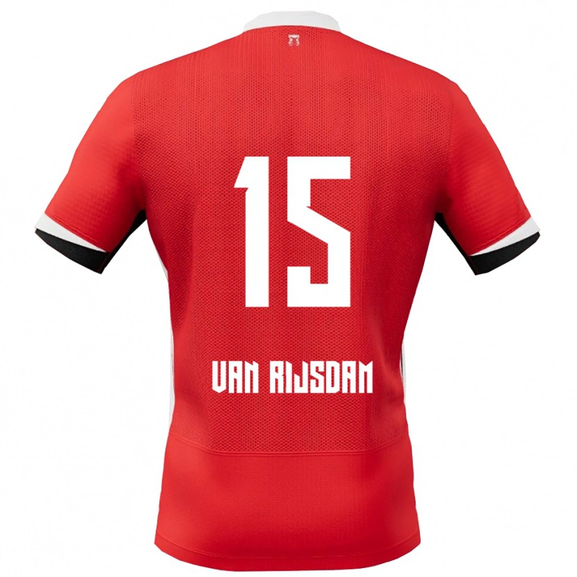 Danxen Damen Julian Van Rijsdam #15 Rot Weiß Heimtrikot Trikot 2025/26 T-Shirt Österreich