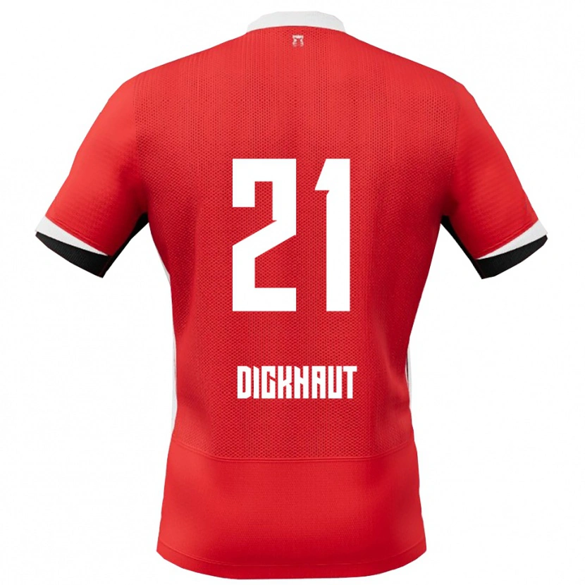 Danxen Damen Damian Dickhaut #21 Rot Weiß Heimtrikot Trikot 2025/26 T-Shirt Österreich