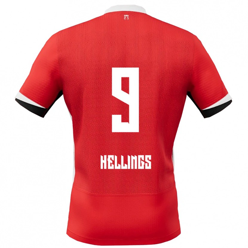 Danxen Damen Chavarello Hellings #9 Rot Weiß Heimtrikot Trikot 2025/26 T-Shirt Österreich