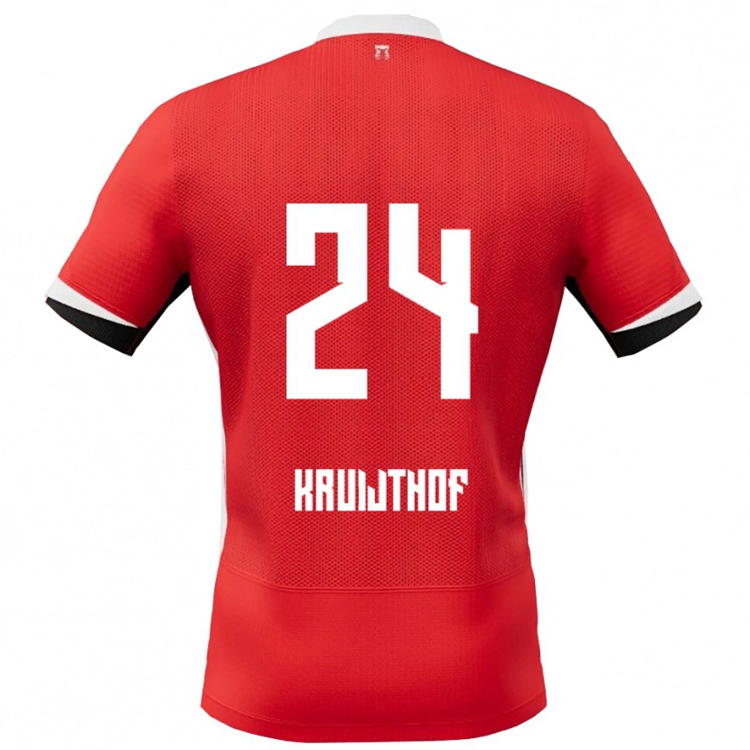 Danxen Damen Annemiek Kruijthof #24 Rot Weiß Heimtrikot Trikot 2025/26 T-Shirt Österreich