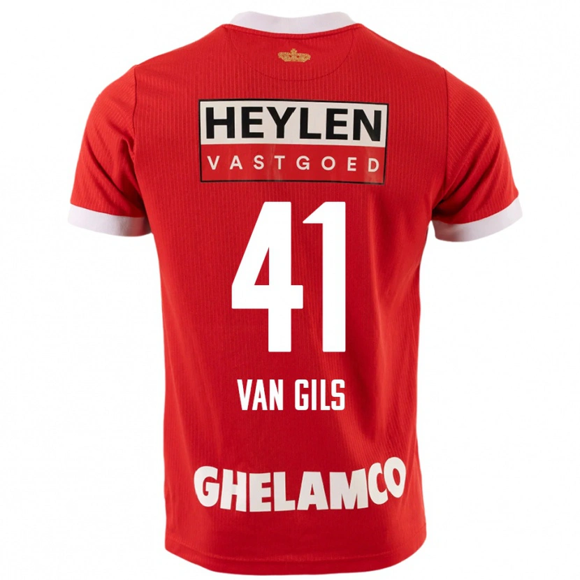 Danxen Damen Mathis Van Gils #41 Rot Weiß Heimtrikot Trikot 2025/26 T-Shirt Österreich