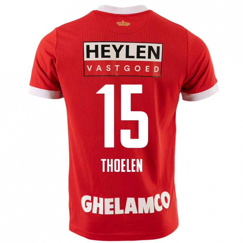 Danxen Damen Yannick Thoelen #15 Rot Weiß Heimtrikot Trikot 2025/26 T-Shirt Österreich
