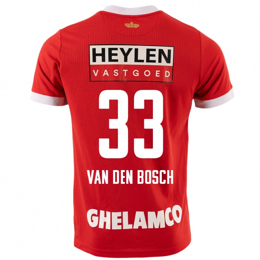 Danxen Damen Zeno Van Den Bosch #33 Rot Weiß Heimtrikot Trikot 2025/26 T-Shirt Österreich