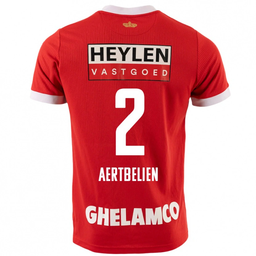 Danxen Damen Lukas Aertbeliën #2 Rot Weiß Heimtrikot Trikot 2025/26 T-Shirt Österreich