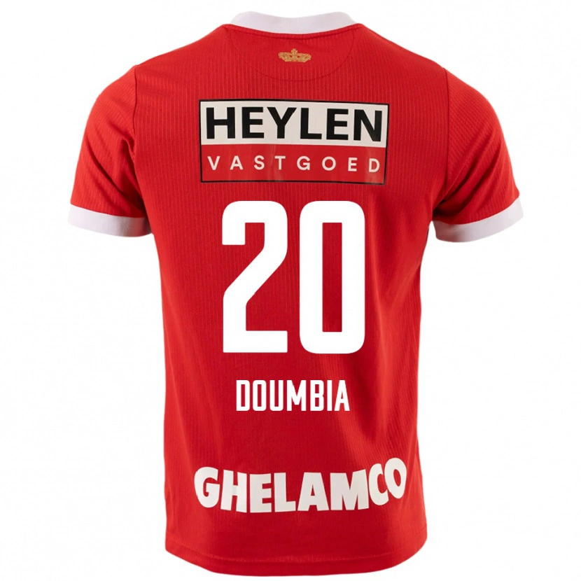 Danxen Damen Mahamadou Doumbia #20 Rot Weiß Heimtrikot Trikot 2025/26 T-Shirt Österreich