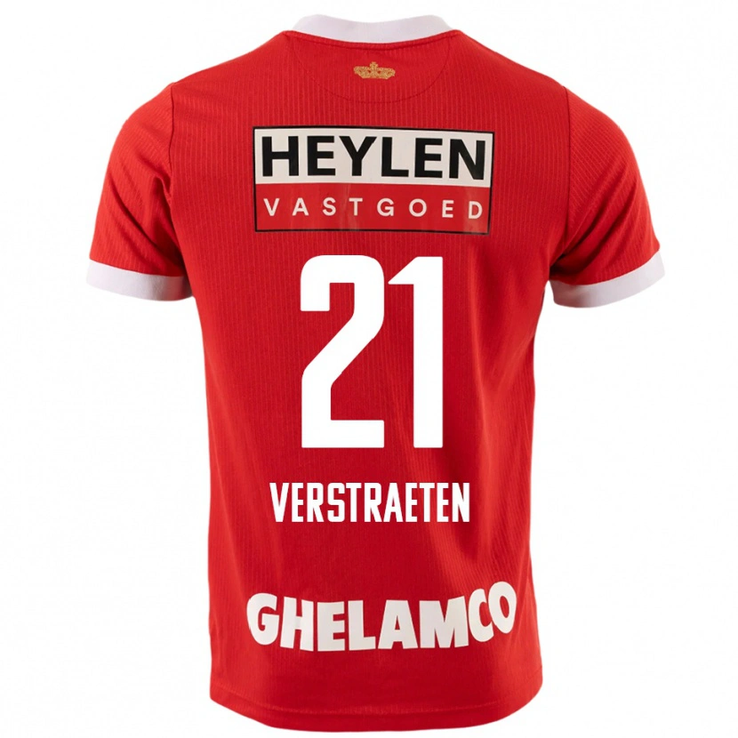 Danxen Damen Andreas Verstraeten #21 Rot Weiß Heimtrikot Trikot 2025/26 T-Shirt Österreich