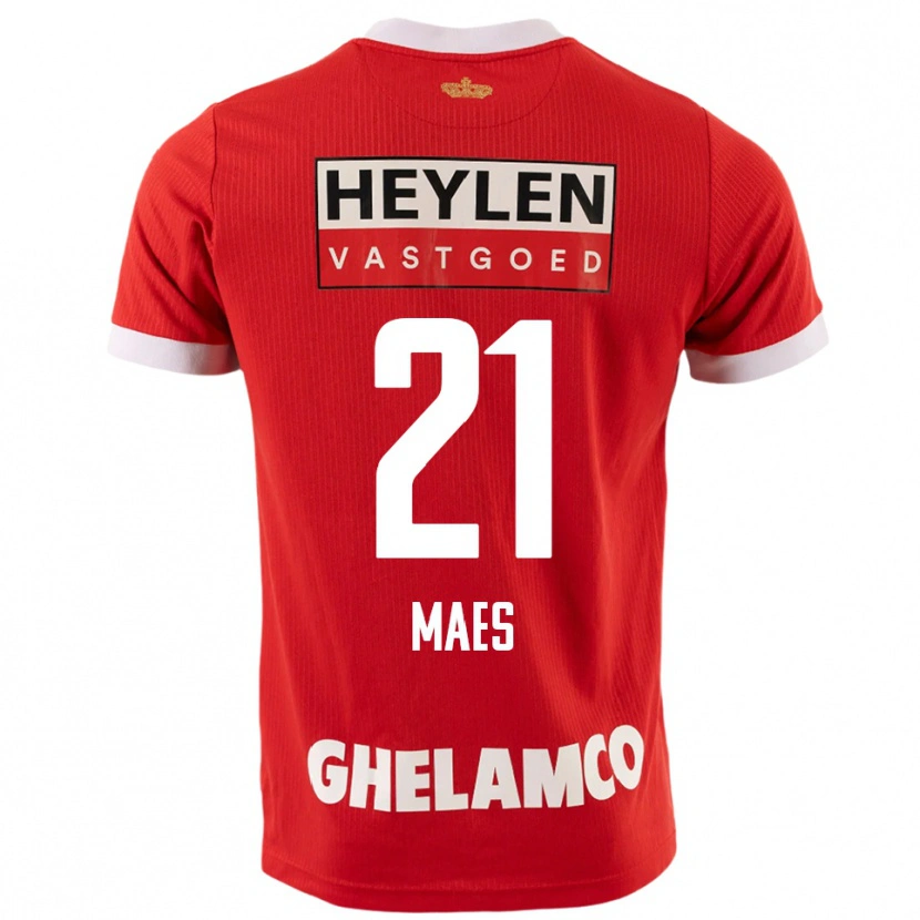 Danxen Damen Noa Maes #21 Rot Weiß Heimtrikot Trikot 2025/26 T-Shirt Österreich